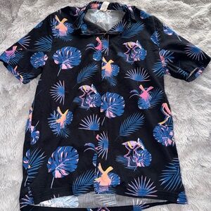 Dutch Bros Black Tropical Short Sleeve Shirt